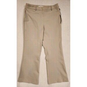 Rachel Zoe Beige stretch high rise flare leg cropped pants, sz 8